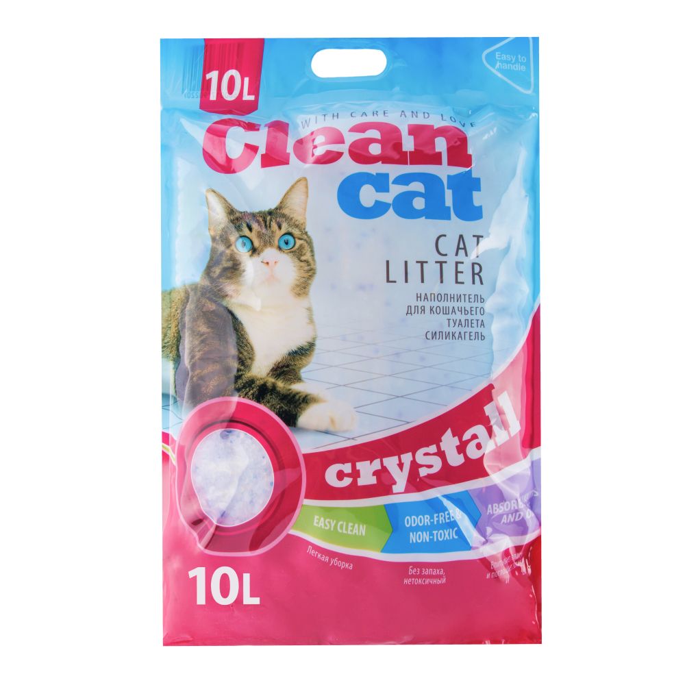 Clean Сat Crystall наполнитель для кошачьего туалета, силикагелевый, впитывающий, 5 л