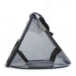 Сумка-сетка для переноски животных серая 39х39х39 см