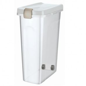 Контейнер для корма, 40 л/27х61х45 см, прозрачно-белый/белый