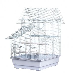 Клетка для мелких птиц 35x28x47 см белая
