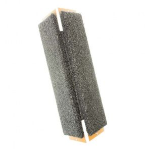 Когтеточка-доска для кошек угловая с креплением к стене, серая, 13х60х6 см