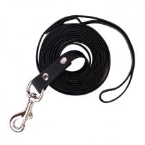 Поводок из биотана черный со стальным карабином, ширина 20 мм, длина 2 м