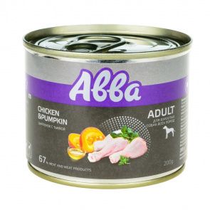 Консервы для взрослых собак всех пород с цыпленком и тыквой, 200 г Консервы для взрослых собак всех пород с цыпленком и тыквой, 200 г