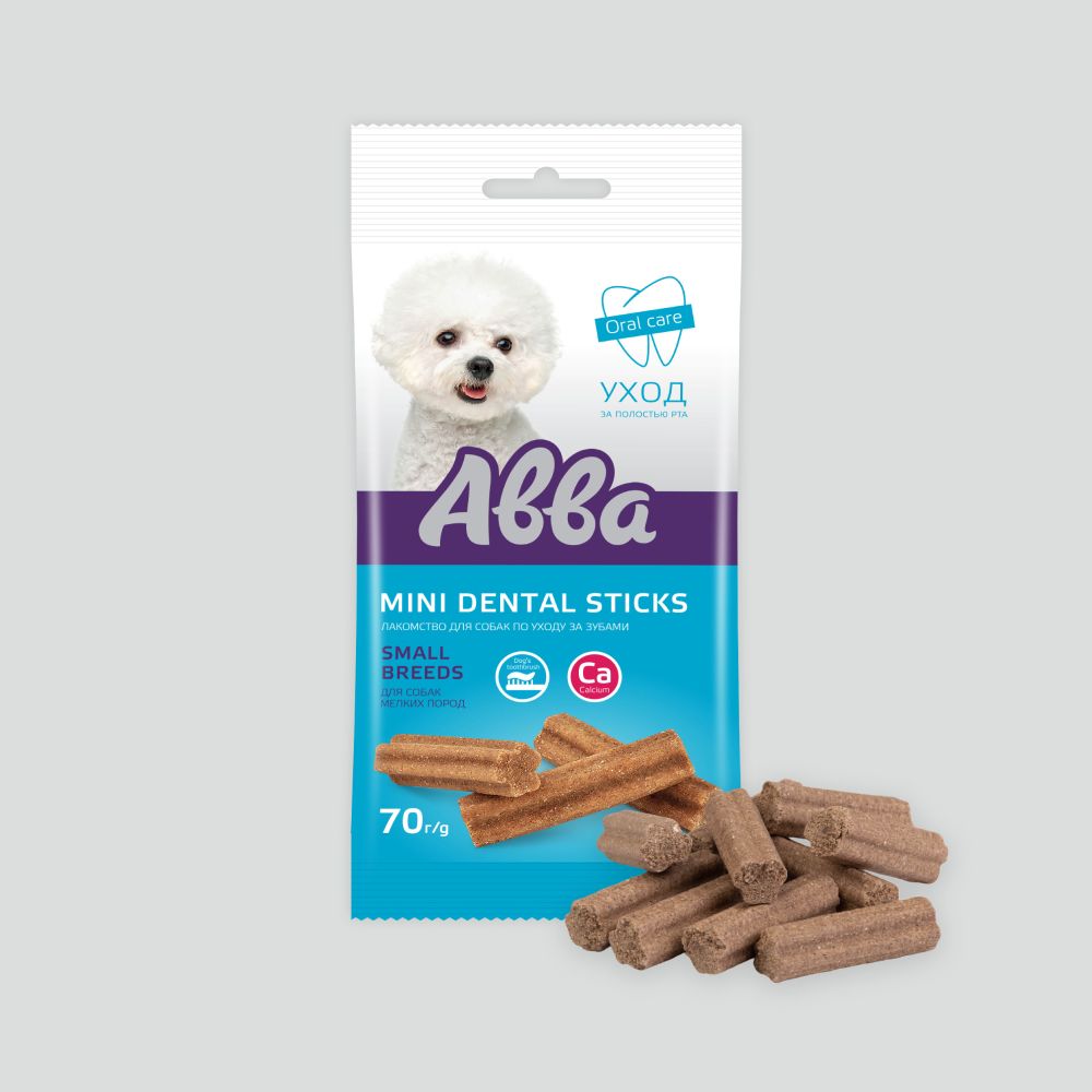 Mini dental sticks лакомство для собак мелких пород Мини-палочки с кальцием Дентал, 70гр