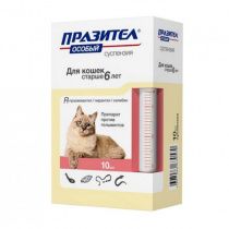 Особый, суспензия против гельминтов для кошек старше 6 лет, флак. 10мл