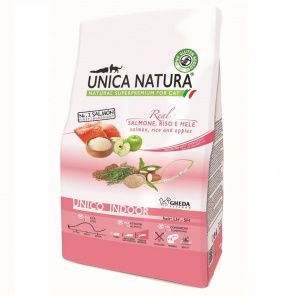 Indoor сухой корм для кошек с лососем, рисом и яблоками, 350 г