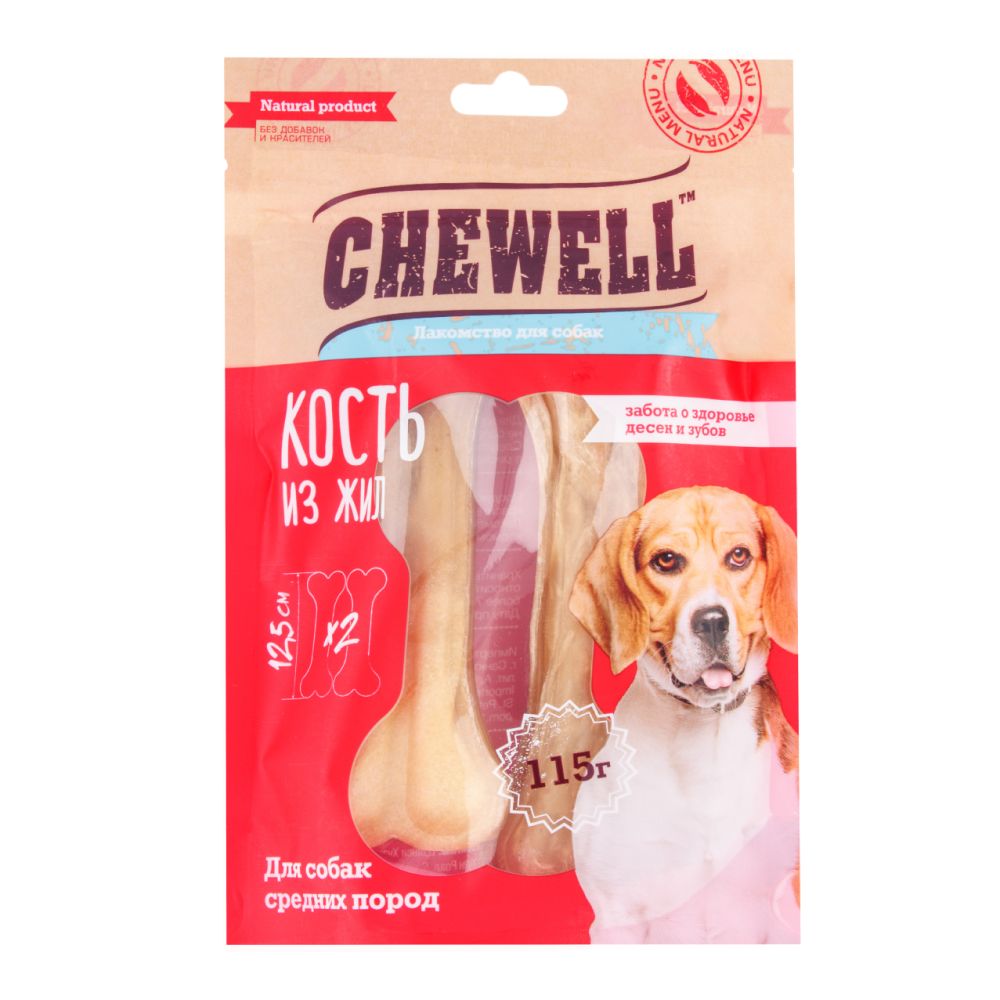 Лакомство для собак средних пород Кость из жил, 115 г
