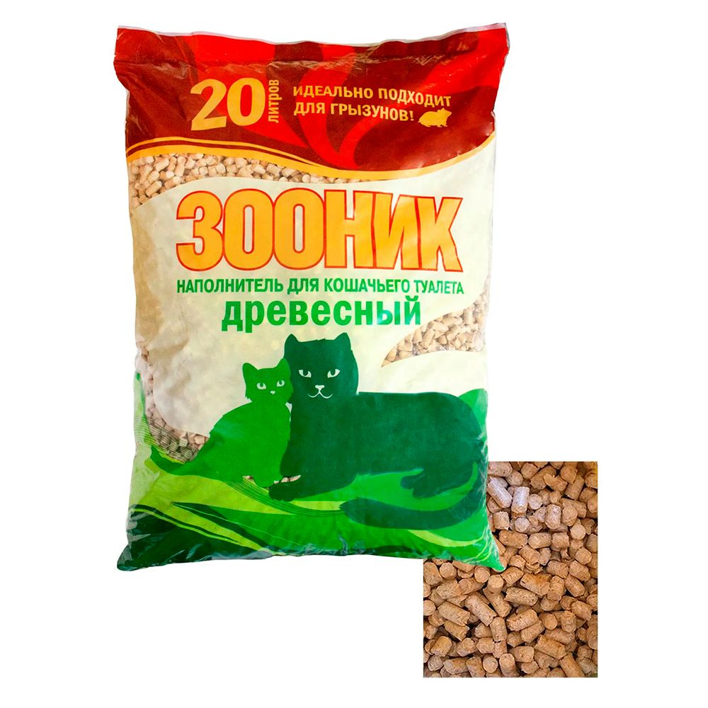 Зооник Наполнитель древесный 20л
