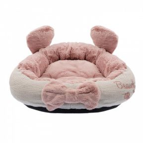 Лежак с ушками 40х40х23 см, розовый