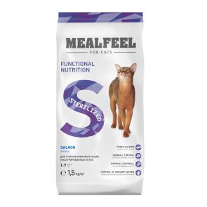 Корм сухой для стерилизованных кошек с лососем