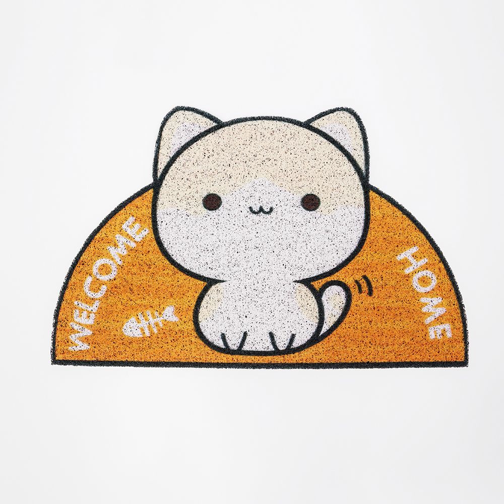 Коврик под кошачий туалет Котик, 60х38 см, желтый