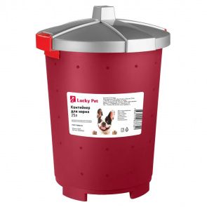 Контейнер для корма 25л бордовый