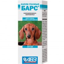 Барс капли глазные для собак, кошек и кроликов, 10мл Барс капли глазные для собак, кошек и кроликов, 10мл
