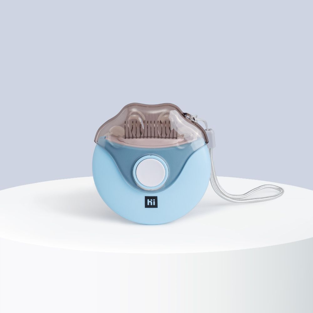 Расческа 3 в 1 для кошек и собак, голубая, 9х10 см