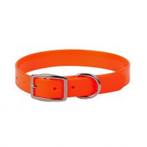 Ошейник из биотана для собак крупных пород, оранжевый, 25 мм, обхват шеи 39-51,5 см Ошейник из биотана для собак крупных пород, оранжевый, 25 мм, обхват шеи 39-51,5 см