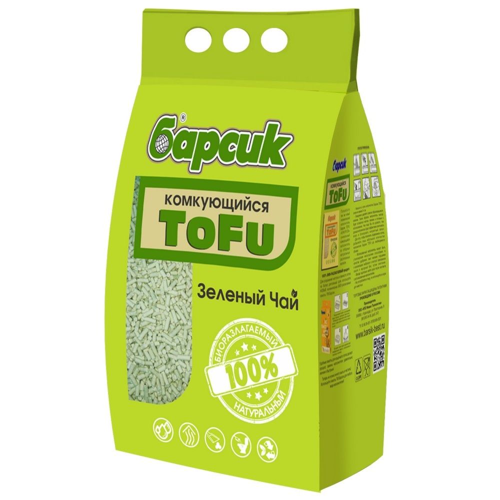 Барсик Наполнитель TOFU Зелёный чай