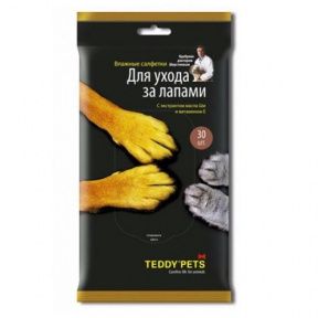 влажные салфетки для ухода за лапами 30шт влажные салфетки для ухода за лапами 30шт