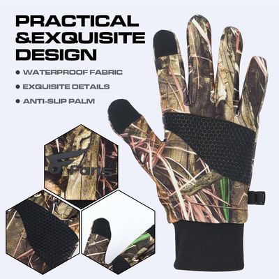 8 перчаток Fans Camouflage Hunting Gloves, противоскользящие перчатки с закрытыми пальцами, охота/рыбалка на открытом воздухе