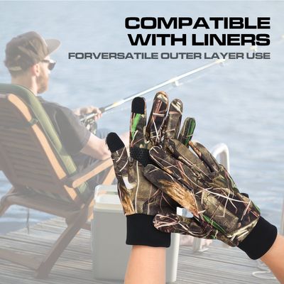 8 перчаток Fans Camouflage Hunting Gloves, противоскользящие перчатки с закрытыми пальцами, охота/рыбалка на открытом воздухе