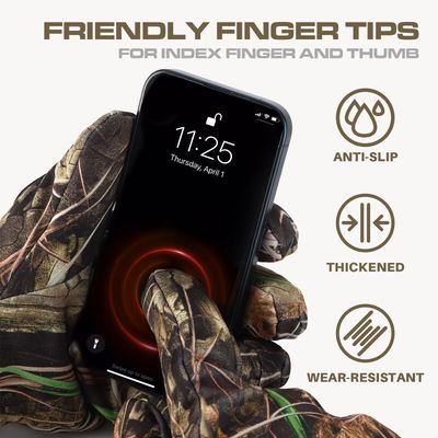 8 перчаток Fans Camouflage Hunting Gloves, противоскользящие перчатки с закрытыми пальцами, охота/рыбалка на открытом воздухе