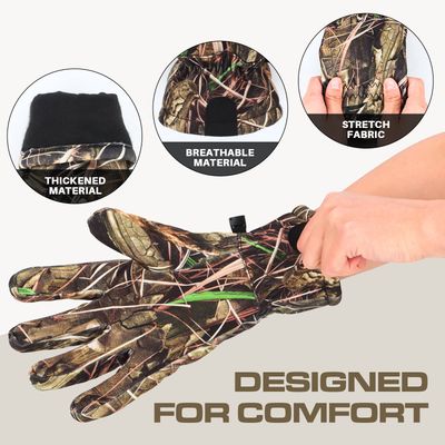 8 перчаток Fans Camouflage Hunting Gloves, противоскользящие перчатки с закрытыми пальцами, охота/рыбалка на открытом воздухе