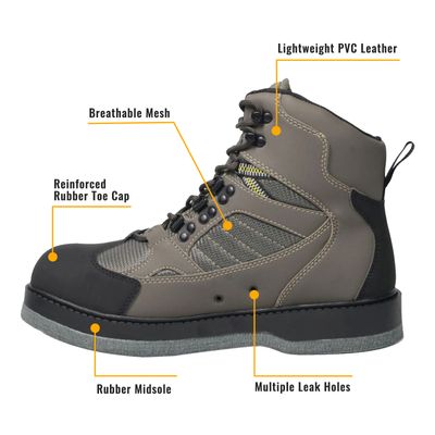 8Fans Felt Sole Wading Boots, нескользящие сапоги с войлочной подошвой для ловли рыбы нахлыстом