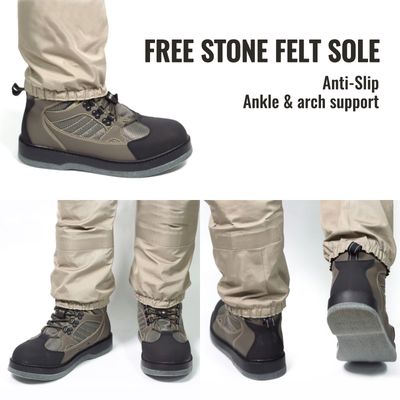 8Fans Felt Sole Wading Boots, нескользящие сапоги с войлочной подошвой для ловли рыбы нахлыстом