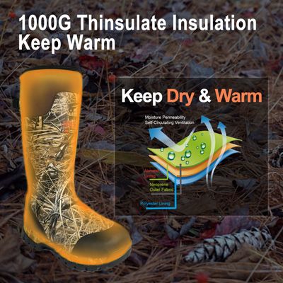 Резиновые охотничьи ботинки 8Fans с утеплителем Thinsulate 1000G, водонепроницаемые резиновые грязевые сапоги Next Camo с неопреном толщиной 5 мм для мужчин и женщин