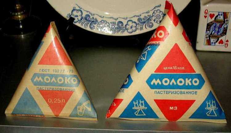 коробка молока в СССР