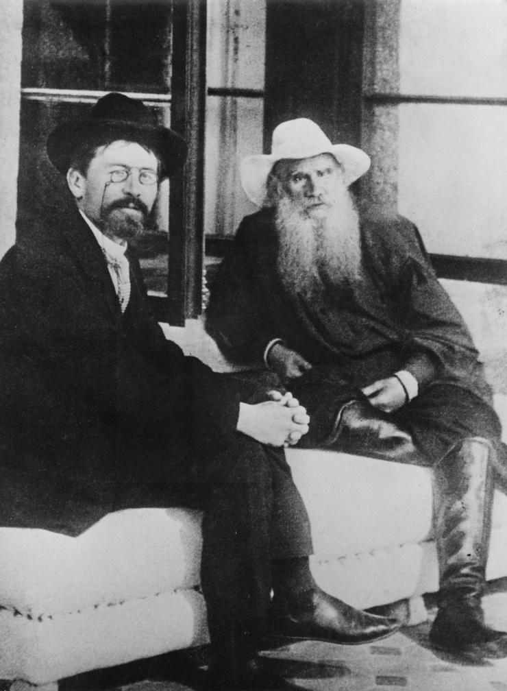 1903 год. Антон Чехов и Лев Толстой
