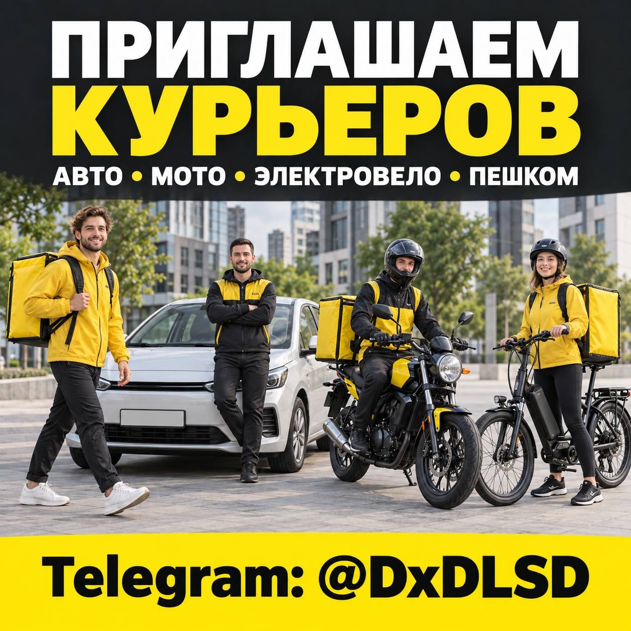 Курьер Яндекс Еды в Красноярске — авто, мото, электровелосипед, пешком