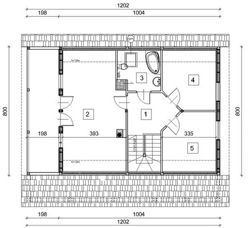 Планировка «План первого этажа», Двухэтажный дом 10х12 - 120.96 м2