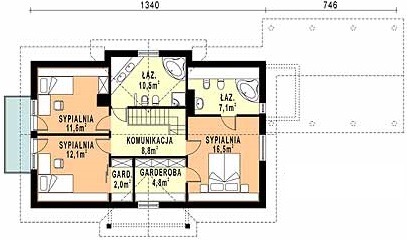 Планировка «План мансарды», Двухэтажный дом 14х9 - 167 м2
