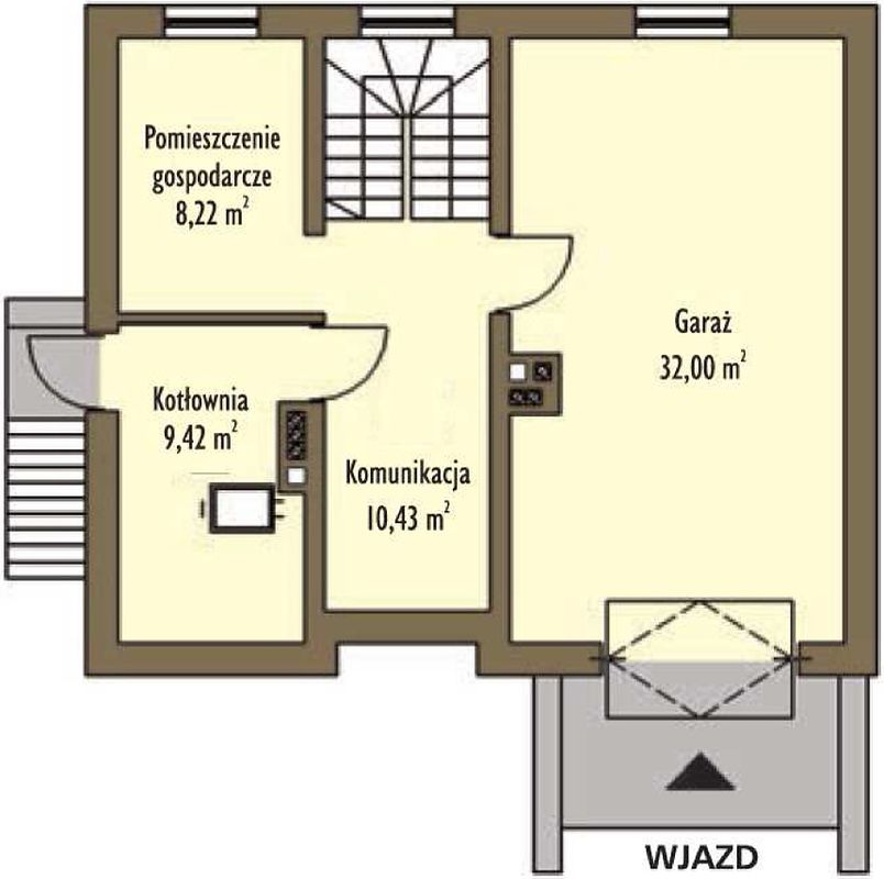 Планировка «План подвала», Двухэтажный дом 10х9 - 121.29 м2