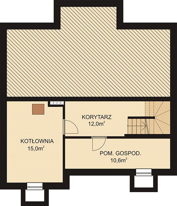 Планировка «План подвала», Двухэтажный дом 10х11 - 179.8 м2