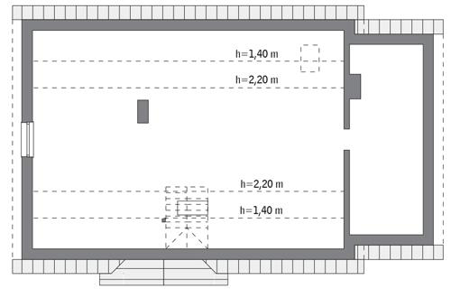 Планировка «План мансарды», Двухэтажный дом 17х10 - 221 м2