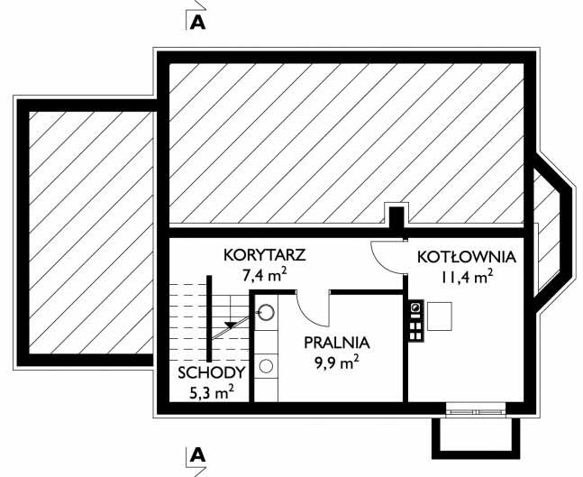 Планировка «План подвала», Двухэтажный дом 14х9 - 177.2 м2
