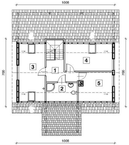 Планировка «План мансарды», Двухэтажный дом 10х12 - 95.2 м2