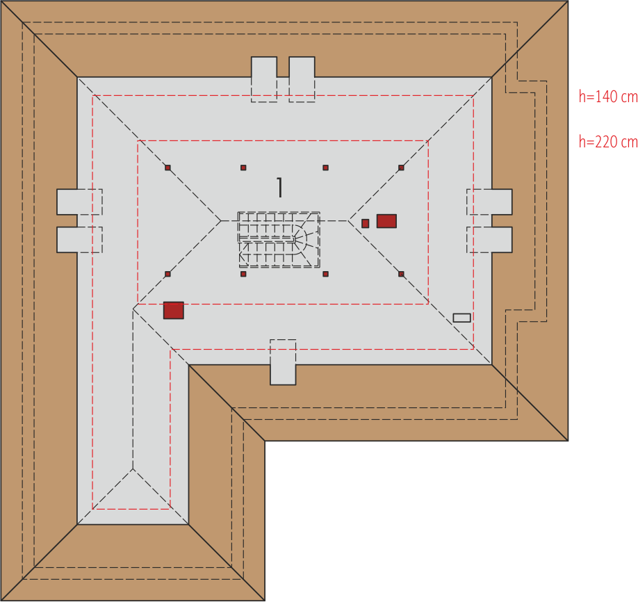 Планировка «План мансарды», Двухэтажный дом 16х17 - 244.09 м2