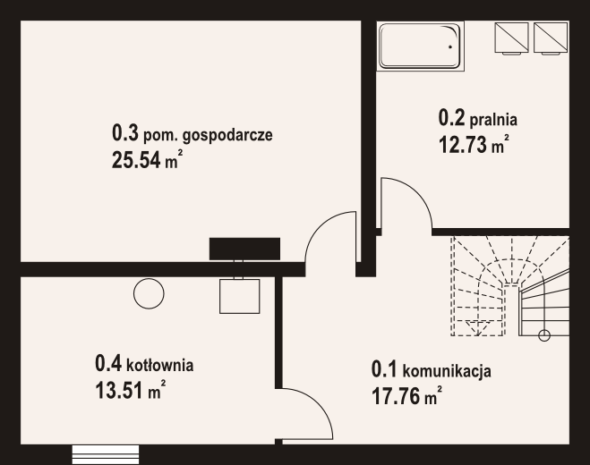 Планировка «План первого этажа», Двухэтажный дом 11х8 - 186.31 м2