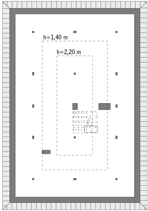 Планировка «План мансарды», Двухэтажный дом 12х18 - 212 м2