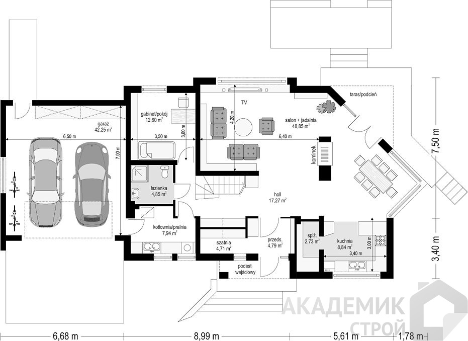 Двухэтажный дом 23х11 - 236.74 м2 — вид 3