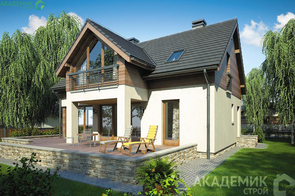 Двухэтажный дом 11х11 - 115.95 м2 — вид 3