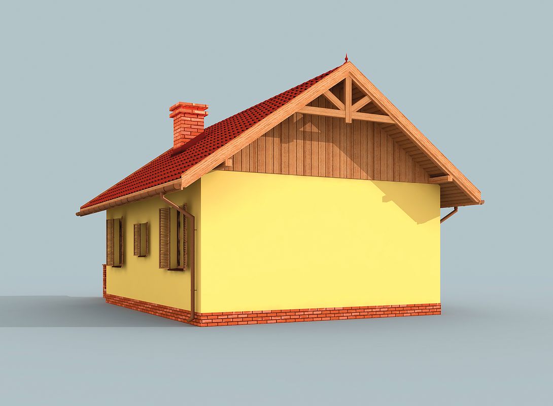 Одноэтажный дом 9х7 - 45.84 м2