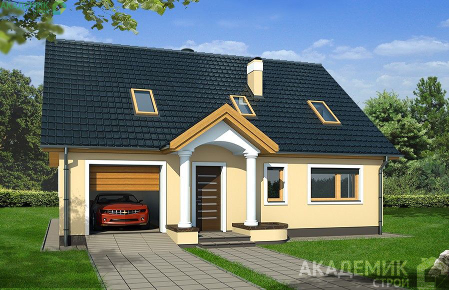 Двухэтажный дом 13х10 - 150.1 м2 — вид 1