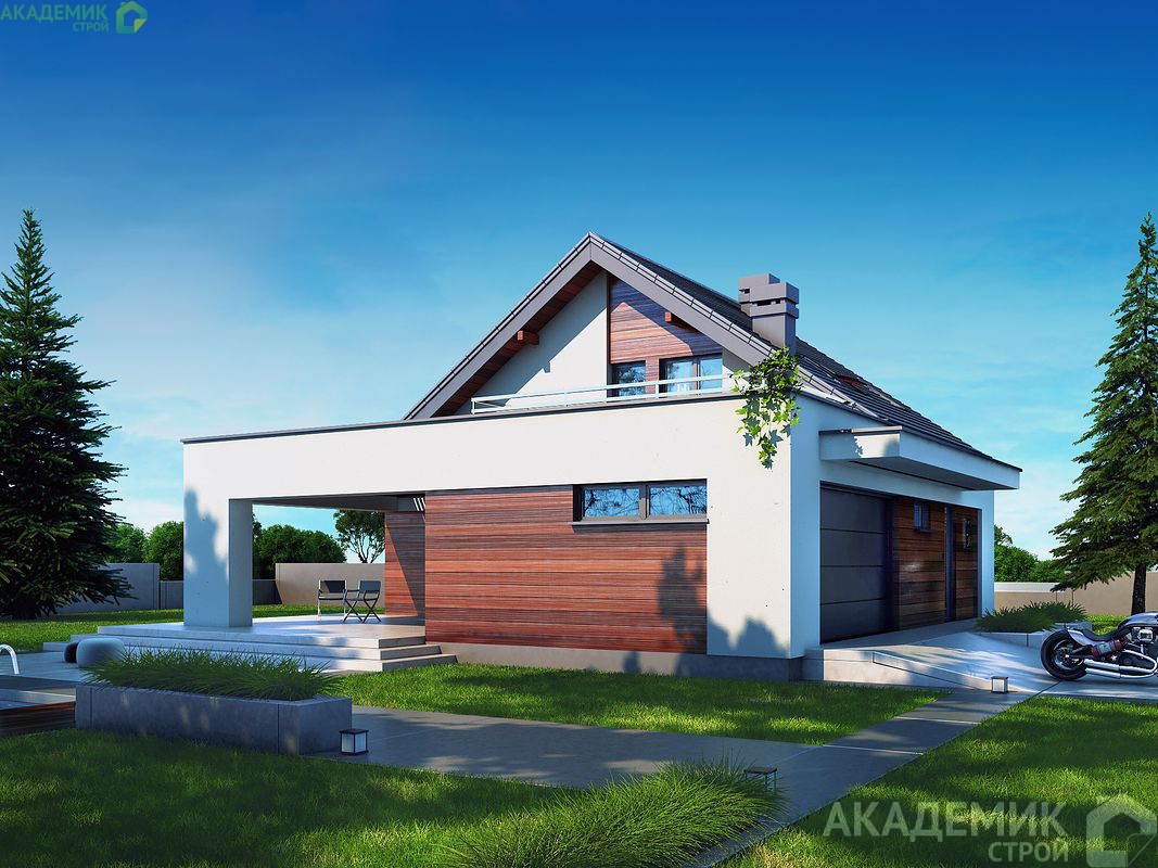 Двухэтажный дом 14х13 - 150.9 м2 — вид 2