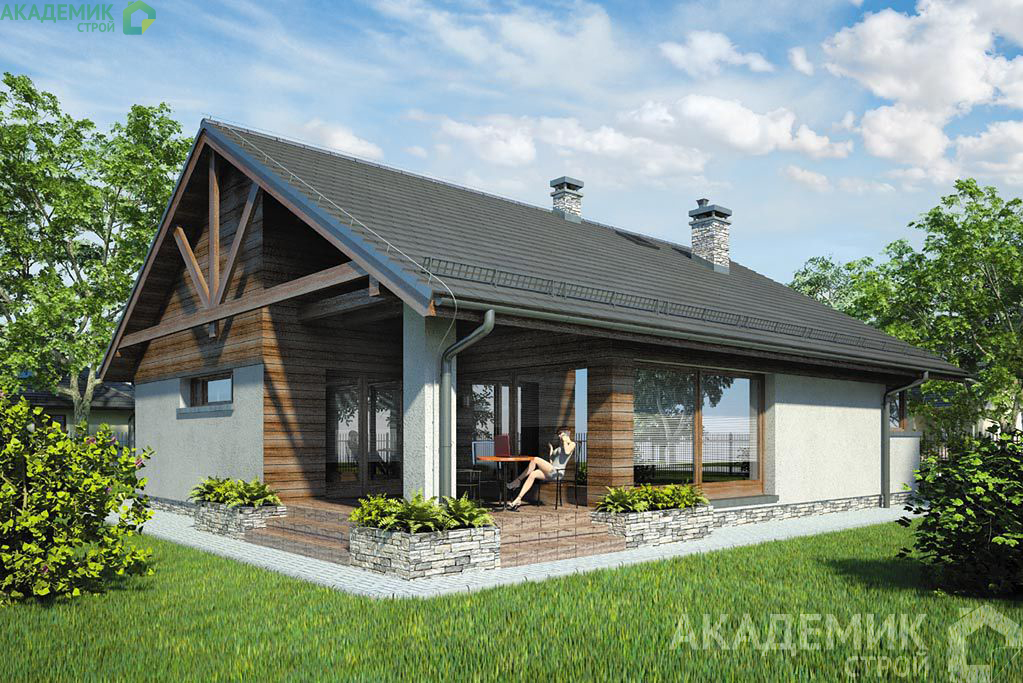 Одноэтажный дом 11х14 - 112.05 м2 — вид 2
