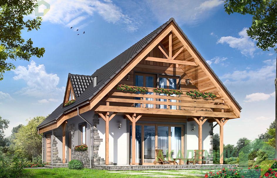 Двухэтажный дом 11х9 - 109.86 м2 — вид 2