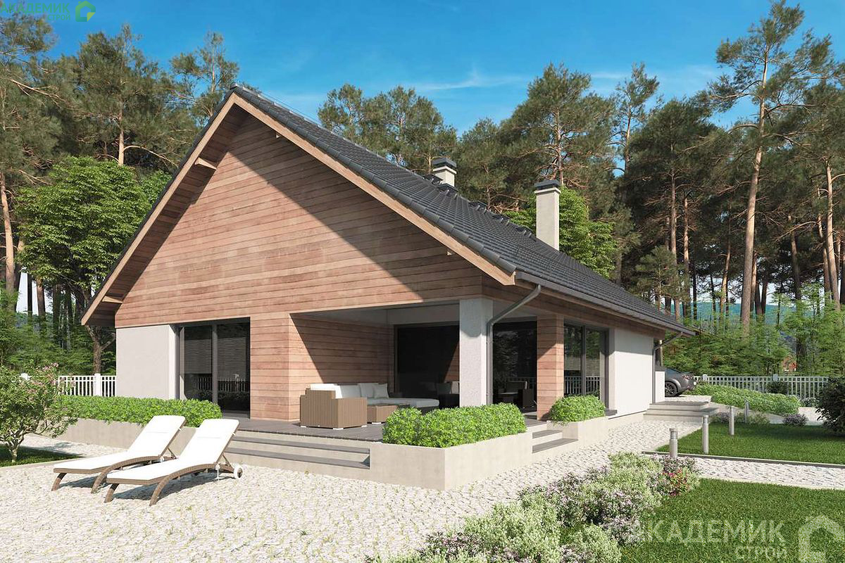 Одноэтажный дом 20х11 - 143.8 м2