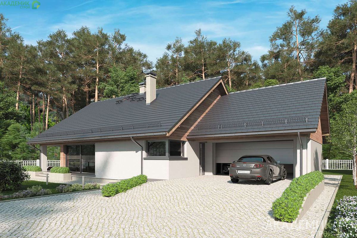 Одноэтажный дом 20х11 - 143.8 м2